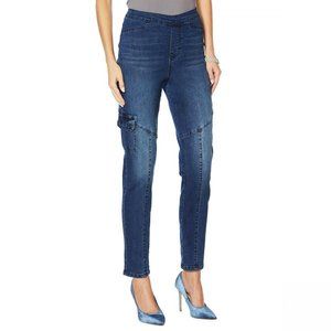 NWT DG2 by Diane Gilman Cargo Petite Medium Blue